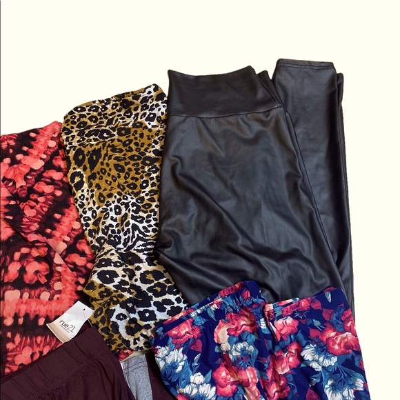 💐BUNDLE 💐 7 Pairs Juniors Various Leggings Size XL - Picture 4 of 6